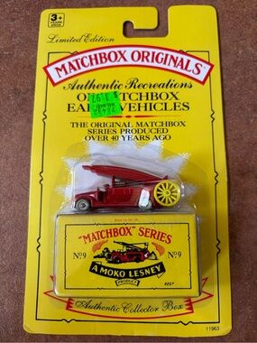 New Matchbox Originals A Moko Lesney Product No. 9 Fire Engine